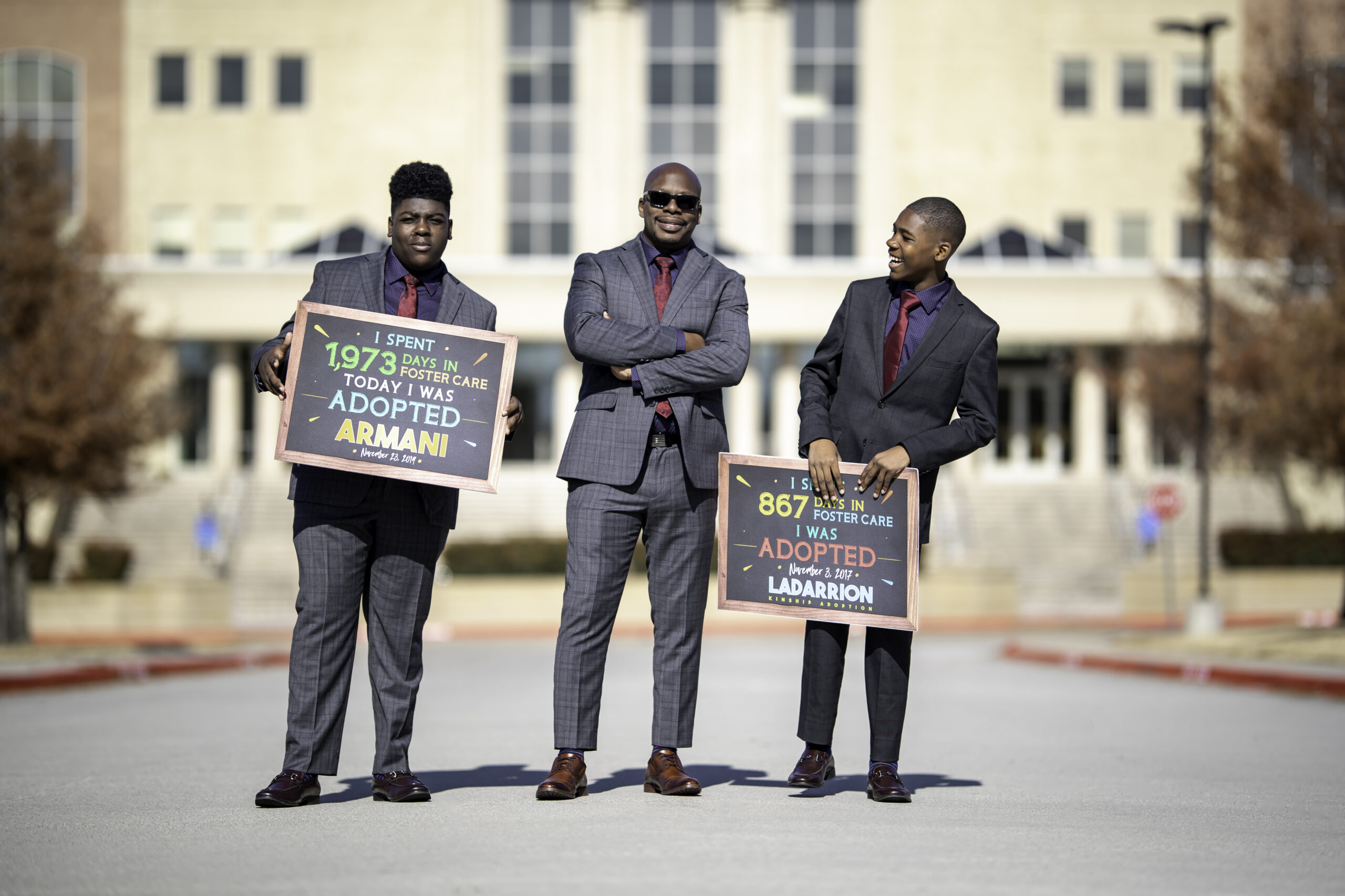 Laterras Whitfield and his sons, Armani and LaDarrion. (Photo courtesy of Tony Pettiford)
