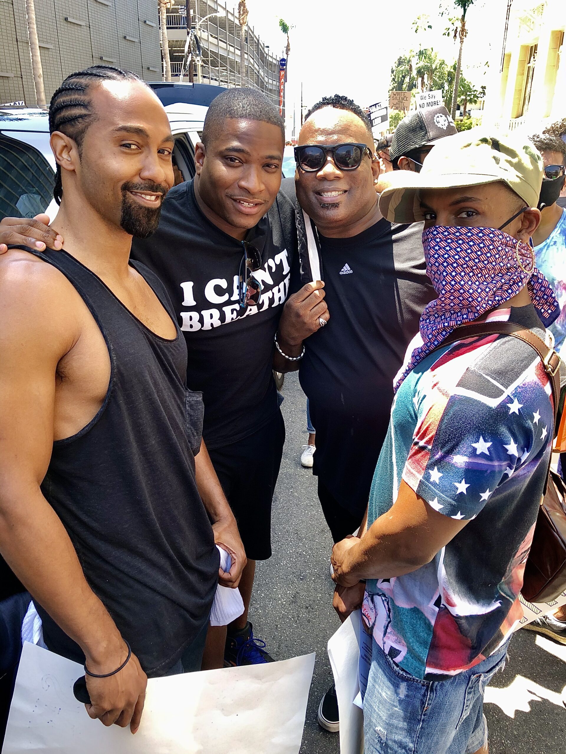 Benjamin Carlton marching with the cast of Noah's Arch