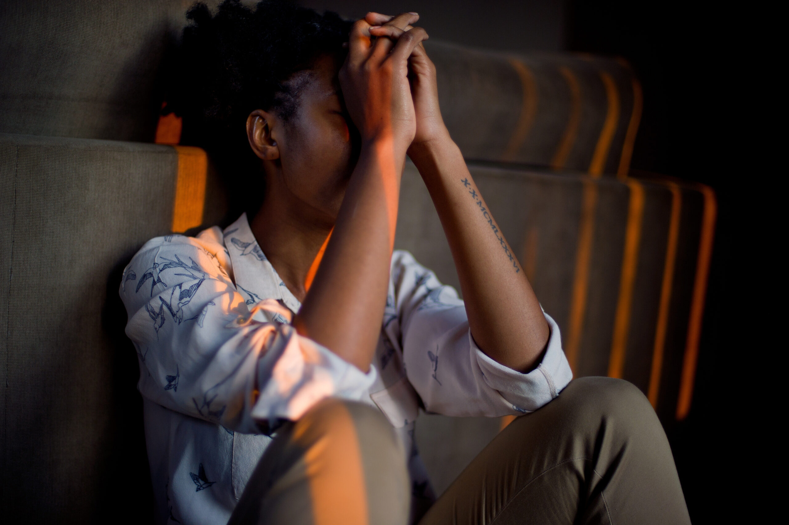 Woman dealing with emotion stress (Photo courtesy of Canva)