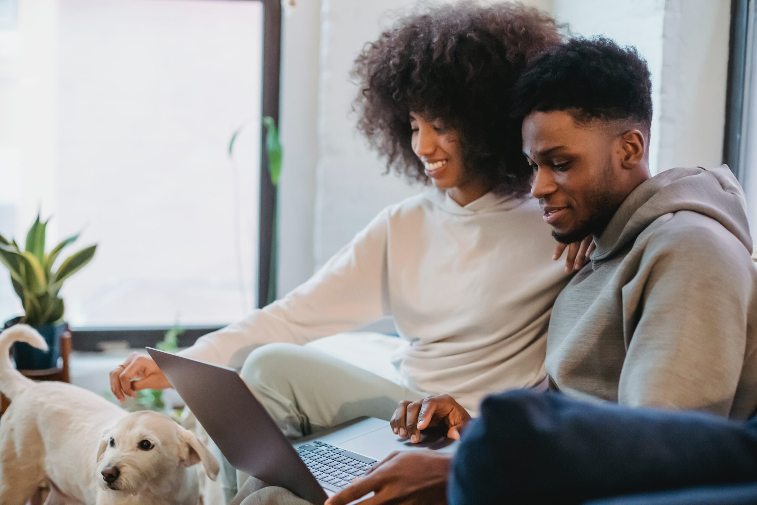Couple on laptop