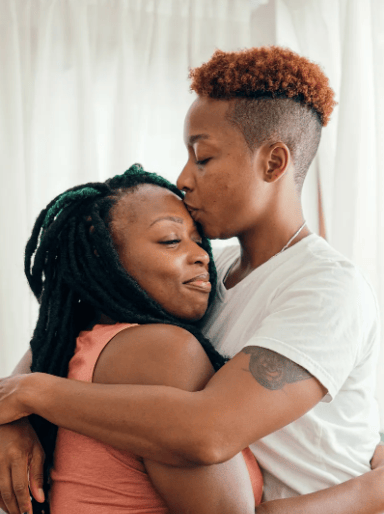 couple hugging