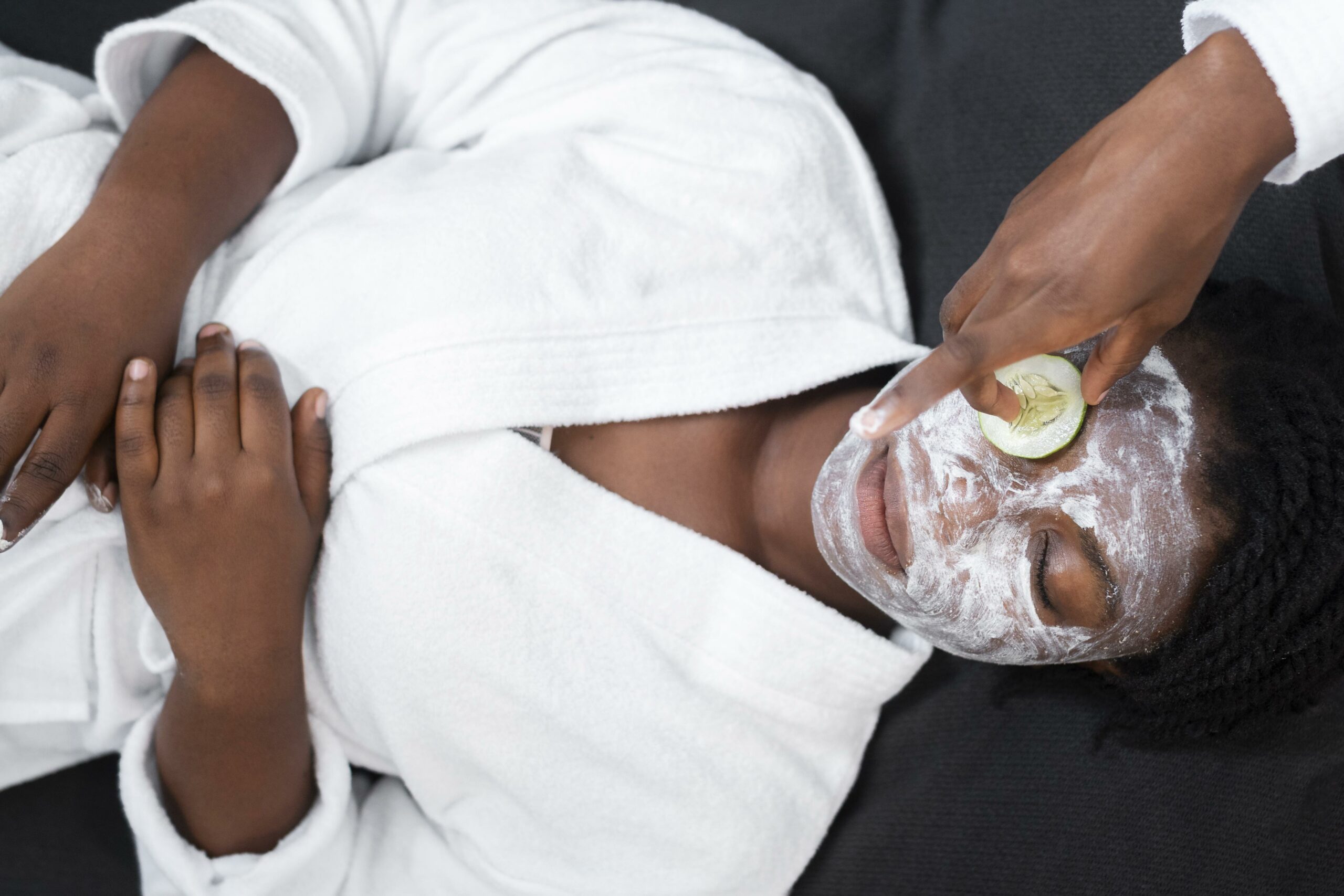 woman getting spa facial